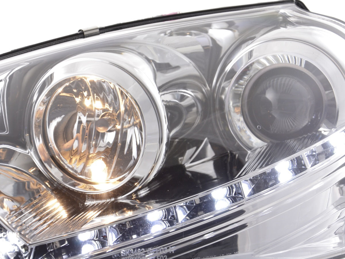 Scheinwerfer Set Daylight LED Tagfahrlicht VW Golf 5 Typ 1K 03-08 chrom für Rechtslenker Scheinwerfer Set Daylight LED Tagfahrlicht VW Golf 5 Typ 1K 03-08 chrom für Rechtslenker